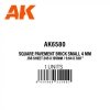 AK Interactive AK6580 SQUARE PAVEMENT BRICK SMALL 4 MM / .156 SHEET 245 X 195MM / 9.64 X 7.68 “ TEXTURED STYRENE SHEET – 1 UNIT 